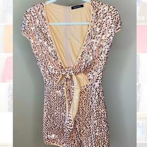 Pink Sequin Romper S/M